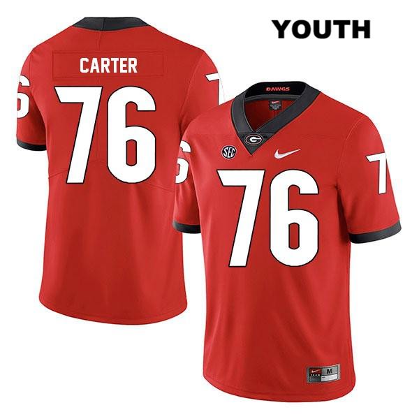 Georgia Bulldogs Youth Michail Carter #76 NCAA Legend Authentic Red Nike Stitched College Football Jersey UHS4156VP